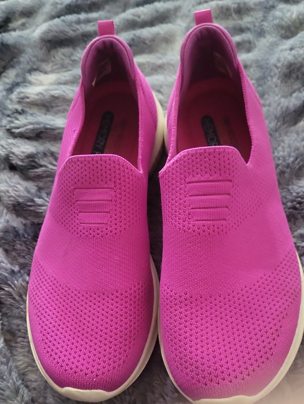 Skechers Women's Slip-On Athletic Sneakers in Bright Pink